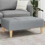 Taburet, gri deschis, 77x55x31 cm, material textil GartenMobel Dekor