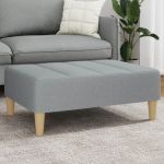 Taburet, gri deschis, 77x55x31 cm, material textil GartenMobel Dekor