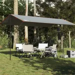 Prelată de camping, gri și portocaliu, 500x294 cm, impermeabilă GartenMobel Dekor