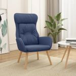 Scaun de relaxare, albastru, material textil GartenMobel Dekor
