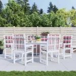 Perne cu spătar roșu carouri, 6 buc., 100x50x3cm, textil Oxford GartenMobel Dekor