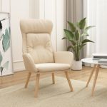 Scaun de relaxare, crem, material textil GartenMobel Dekor