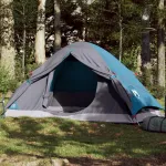 Cort de camping cupolă pentru 4 persoane, albastru, impermeabil GartenMobel Dekor
