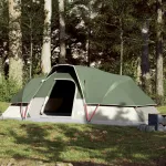 Cort de camping cupolă pentru 9 persoane, verde, impermeabil GartenMobel Dekor