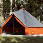 Cort de familie Tipi pentru 8 persoane gri impermeabil GartenMobel Dekor