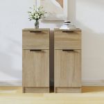 Servante, 2 buc., stejar sonoma, 30x30x70 cm, lemn compozit GartenMobel Dekor