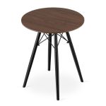 Masa stil scandinav, Artool, rotund, MDF si lemn, maro rustic, 60x73 cm GartenVIP DiyLine