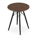 Masa stil scandinav, Artool, rotund, MDF si lemn, maro rustic, 60x73 cm GartenVIP DiyLine
