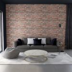 Panouri de perete 3D, model cărămidă, roșu, 11 buc., EPS GartenMobel Dekor