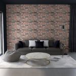 Panouri de perete 3D model cărămidă maro închis/gri 11 buc. EPS GartenMobel Dekor