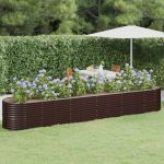 Strat înălțat grădină 440x80x68 cm oțel vopsit electrostatic GartenMobel Dekor