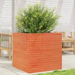 Jardinieră grădină, maro ceruit, 70x70x68,5 cm, lemn masiv pin GartenMobel Dekor