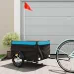 Remorcă pentru biciclete, negru și albastru, 45 kg, fier GartenMobel Dekor