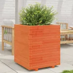 Jardinieră de grădină, maro ceruit 60x60x72,5 cm lemn masiv pin GartenMobel Dekor