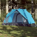 Cort de camping cupolă 2 persoane, setare rapidă, albastru GartenMobel Dekor