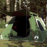 Cort de camping cupolă 4 persoane, setare rapidă, verde GartenMobel Dekor