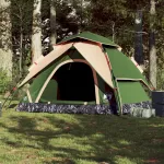 Cort de camping cupolă 5 persoane, setare rapidă, verde GartenMobel Dekor