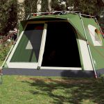 Cort de familie cabană 7 persoane verde setare rapidă GartenMobel Dekor