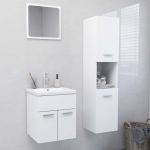 Set mobilier de baie, alb, lemn prelucrat GartenMobel Dekor