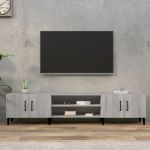 Comodă TV, gri sonoma, 180x31,5x40 cm, lemn prelucrat GartenMobel Dekor