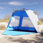 Cort camping 3 persoane albastru azur impermeabil setare rapidă GartenMobel Dekor