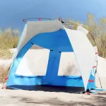 Cort camping 4 persoane albastru azur impermeabil setare rapidă GartenMobel Dekor