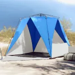 Cort camping 4 persoane albastru azur impermeabil setare rapidă GartenMobel Dekor