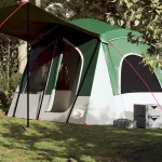 Cort cabină de camping, 5 persoane, verde, impermeabil GartenMobel Dekor
