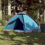 Cort de camping cupolă pentru 2 persoane, albastru, impermeabil GartenMobel Dekor