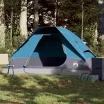 Cort de camping cupolă pentru 2 persoane, albastru, impermeabil GartenMobel Dekor