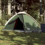Cort de camping cupolă pentru 2 persoane, verde, impermeabil GartenMobel Dekor