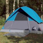 Cort de camping cupolă pentru 3 persoane, albastru, impermeabil GartenMobel Dekor