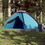Cort de camping cupolă pentru 4 persoane, albastru, impermeabil GartenMobel Dekor