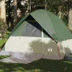 Cort de camping cupolă pentru 4 persoane, verde, impermeabil GartenMobel Dekor