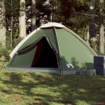 Cort de camping cupolă pentru 4 persoane, verde, impermeabil GartenMobel Dekor