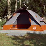 Cort de camping pentru 4 persoane, gri/portocaliu, impermeabil GartenMobel Dekor