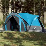 Cort de familie Tipi pentru 8 persoane, albastru, impermeabil GartenMobel Dekor