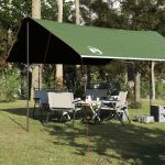 Prelată de camping, verde, 460x305x210 cm, impermeabilă GartenMobel Dekor