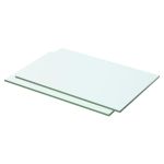 Rafturi, 2 buc., 50 x 25 cm, panouri sticlă transparentă GartenMobel Dekor