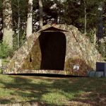 Cort de pescuit pentru 4 persoane, camuflaj, setare rapidă GartenMobel Dekor