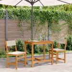 Set mobilier de balcon cu perne, 3 piese, lemn masiv acacia GartenMobel Dekor