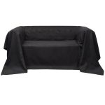 Husă din velur microfibră pentru canapea, 140 x 210 cm, antracit GartenMobel Dekor