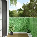 Paravan de grădină cu aspect de plantă, verde, 600x120 cm, PVC GartenMobel Dekor