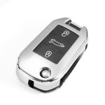 Husa TPU Cheie Briceag Peugeot 508 301 2008 3008 408 Citroen C4 CACTUS C5 C3 C4L SILVER AutoProtect KeyCars