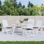 Perne scaune grădină 4 buc. negru 40x40x3 cm țesătură Oxford GartenMobel Dekor