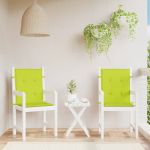 Perne cu spătar mic, 2 buc. verde 100x50x3 cm textil oxford GartenMobel Dekor