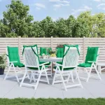 Perne scaun cu spătar înalt, 6 buc, verde, țesătură Oxford GartenMobel Dekor