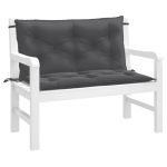 Pernă bancă de grădină 2 buc melanj antracit 100x50x7 cm textil GartenMobel Dekor