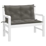 Pernă bancă de grădină 2buc melanj gri închis 100x50x7cm textil GartenMobel Dekor