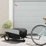 Remorcă pentru biciclete, negru, 30 kg, fier GartenMobel Dekor